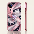 Vivo V40 Pro 5G Diamond Glam Pink Electroplated Glass Phone Back Case