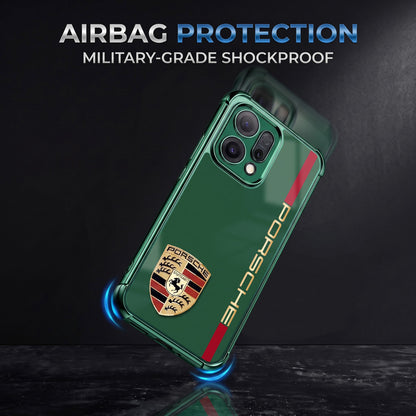 Oppo Reno 14 5G Premium Green Porsche Logo Airbags Printed Back Case