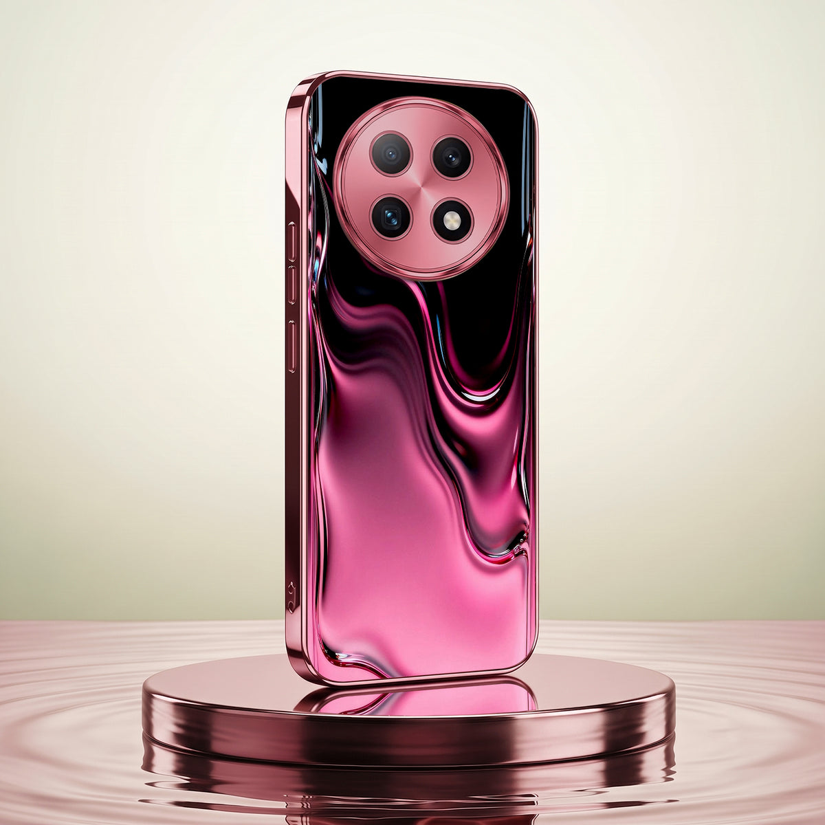 Oppo F29 Pro 5G Liquid Wave Pink Electroplated Glass Phone Back Case