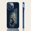 Vivo V70 5G Divine Shiva Trisul Blue Electroplated Glass Phone Back Case