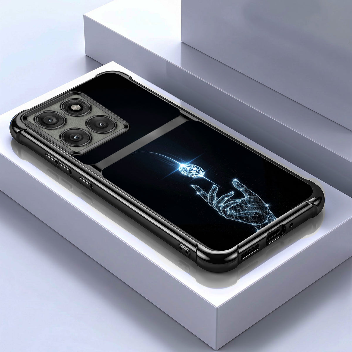 Motorola Edge 60 Pro 5G Cosmic Energy Dual-Tone Transparent Airbags Case
