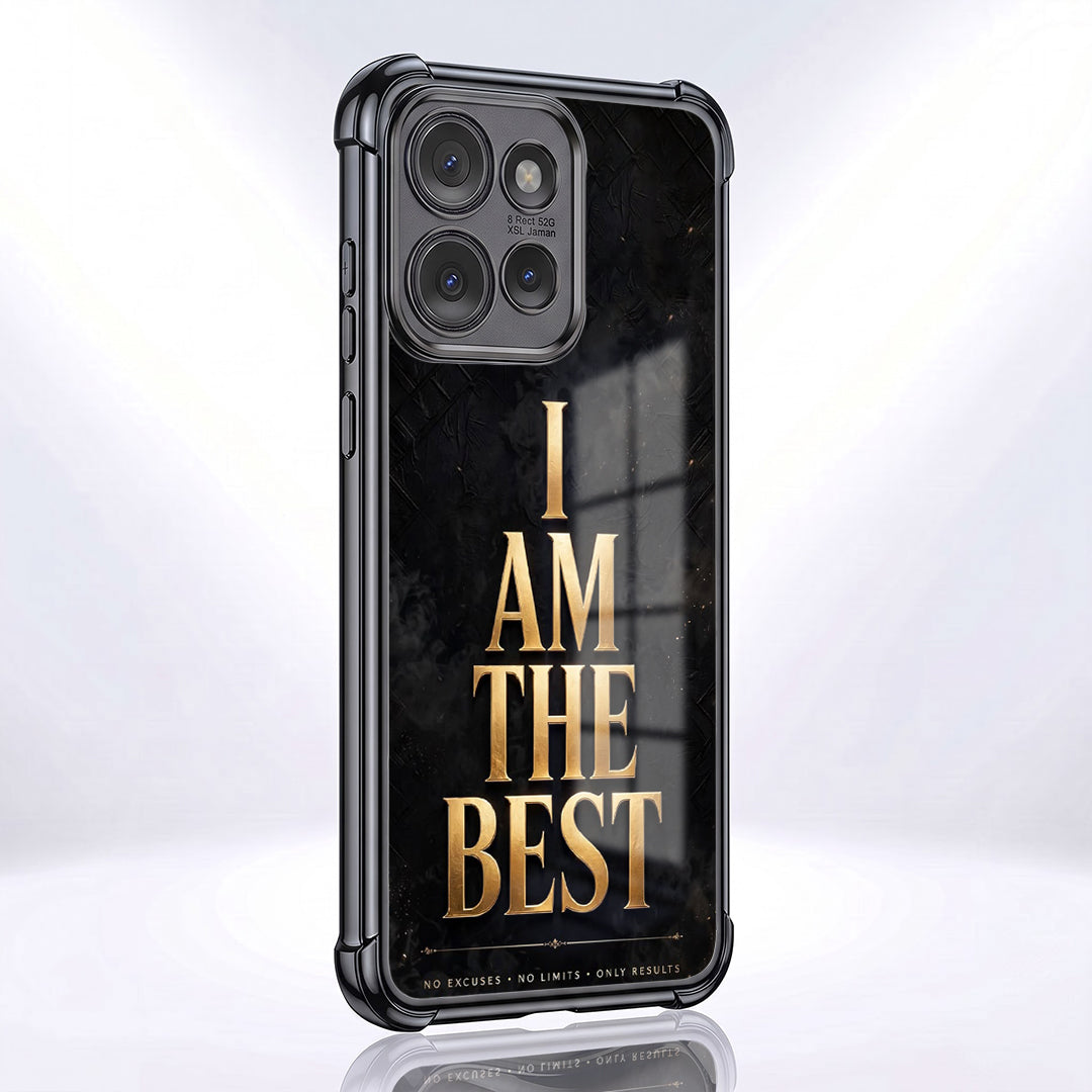 Motorola Edge 50 5G Premium I Am The Best Gold Airbags Printed Back Case