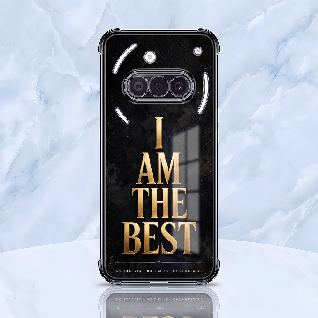 Nothing Phone 3a 5G Premium I Am The Best Gold Airbags Printed Back Case