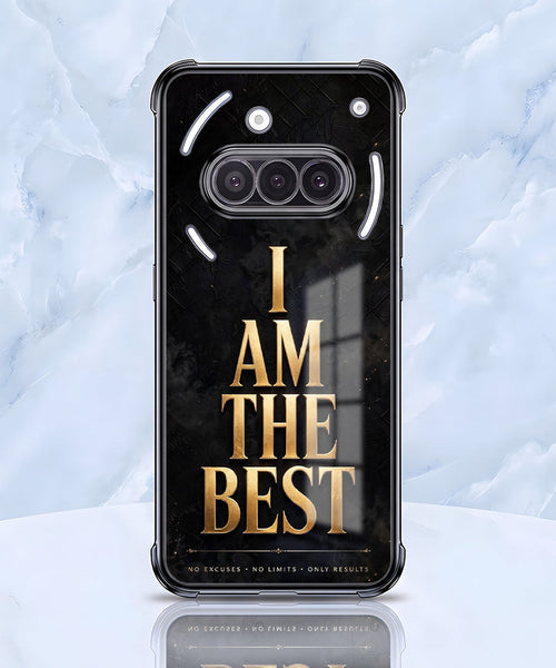 Nothing Phone 3a 5G Premium I Am The Best Gold Airbags Printed Back Case