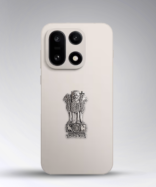 OnePlus 15 5G Compatible Satyamev Jayate 3D Metal Emblem Sticker
