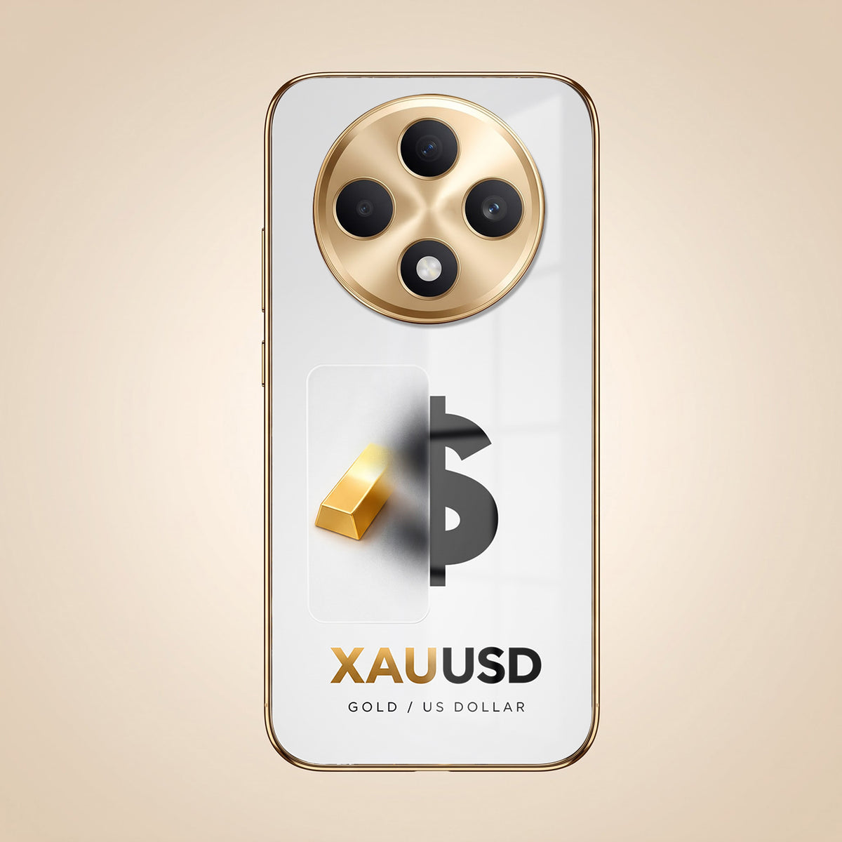 Oppo F27 5G Luxury XAU/USD Gold Electroplated Glass Phone Back Case