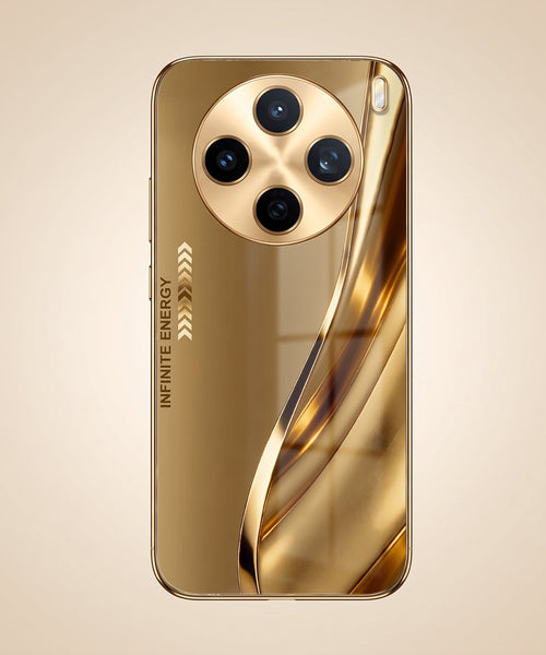 Vivo X200T 5G Luxury Infinity Energy Gold Electroplated Glass Phone Case