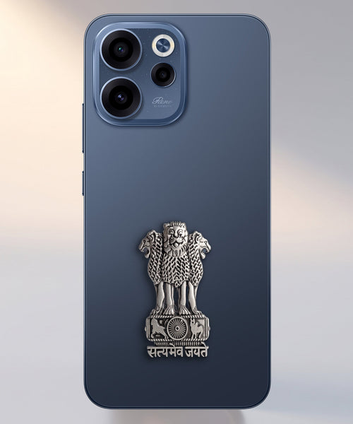 OPPO Reno15c 5G Compatible Satyamev Jayate 3D Metal Emblem Sticker