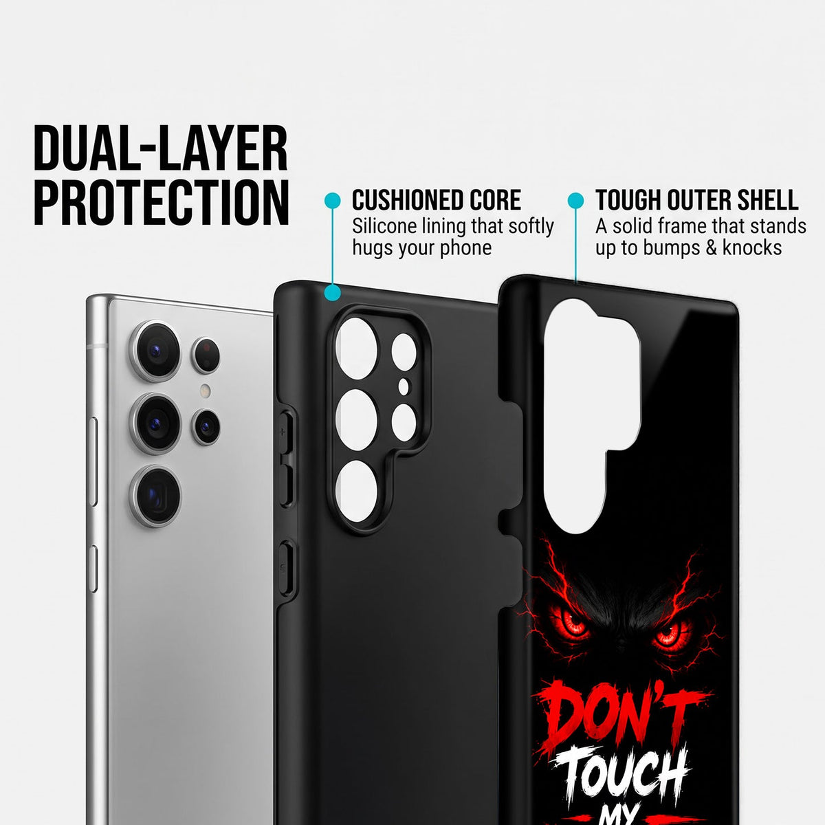 Samsung Galaxy S25 Ultra 5G Don't Touch My Phone Protective Case