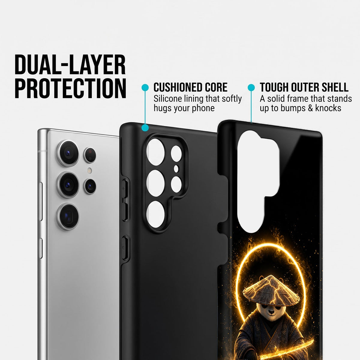 Samsung Galaxy S25 Ultra 5G Warrior Panda Protective Case