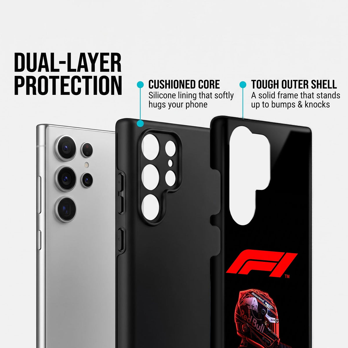 Samsung Galaxy S24 Ultra 5G F1 Racing Car Driver Protective Cases