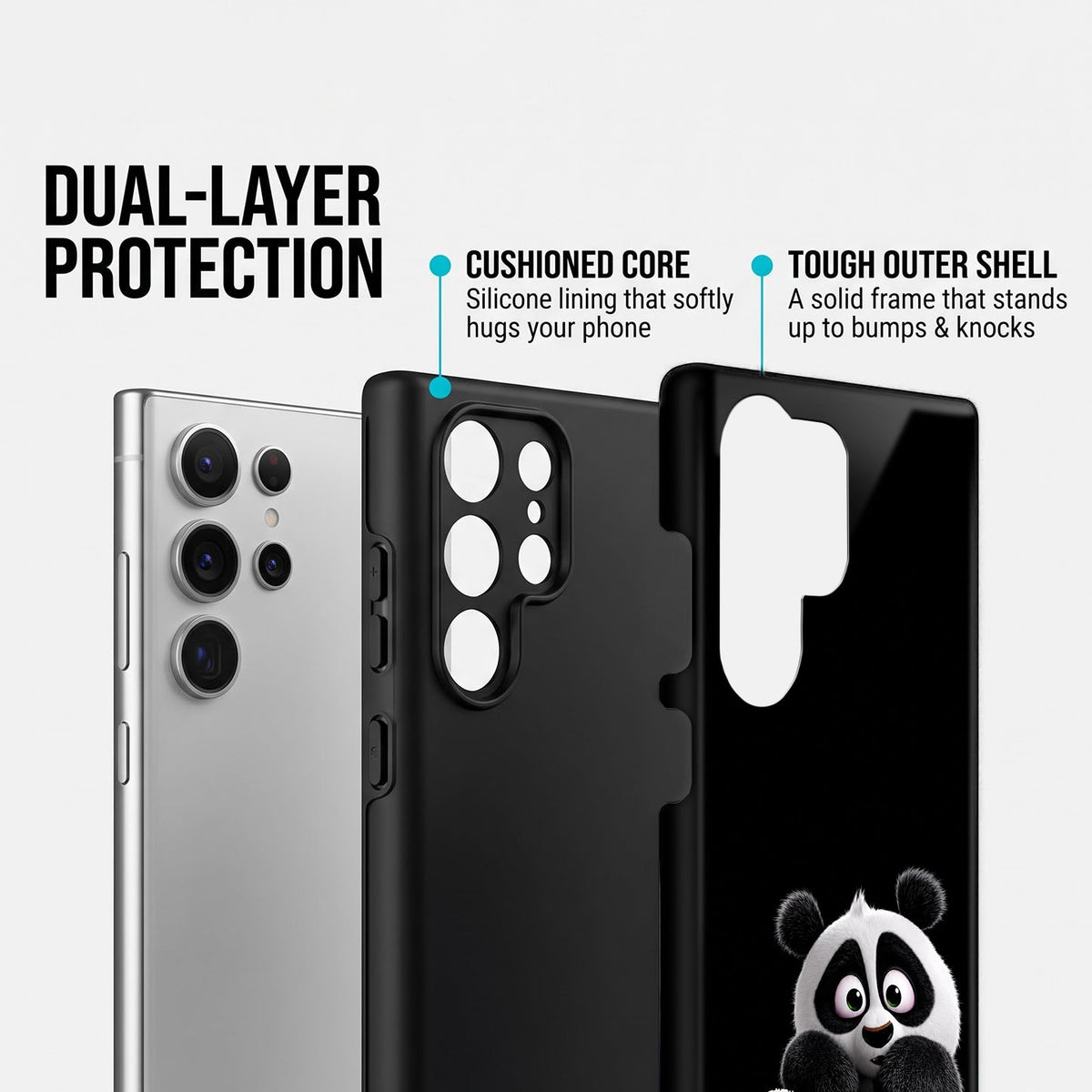 Samsung Galaxy S24 Ultra 5G Cute Panda Protective Case