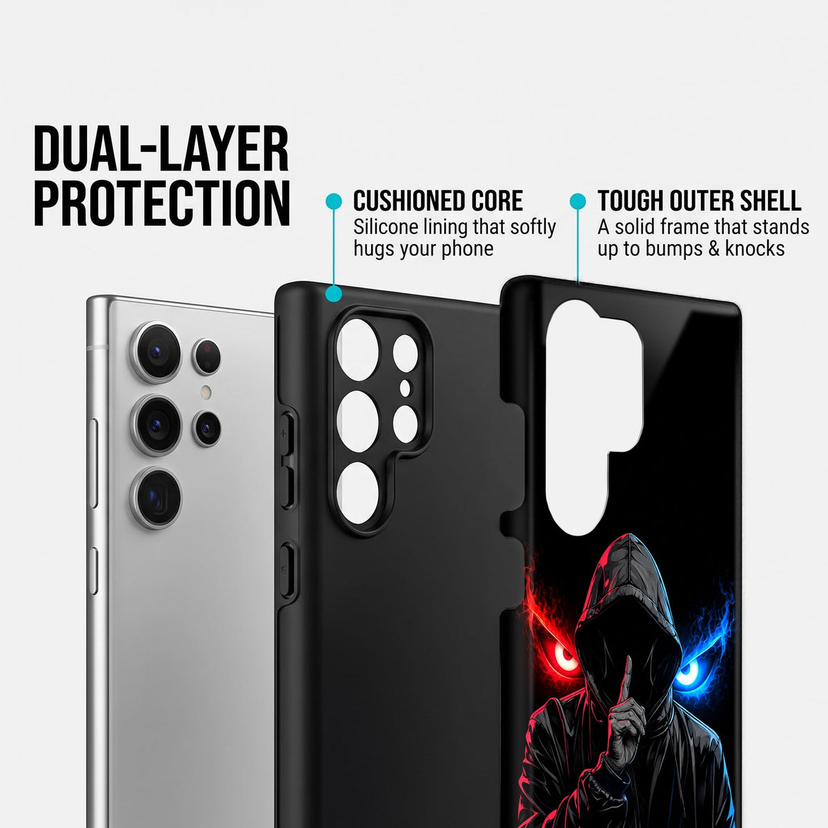 Samsung Galaxy S24 Ultra 5G Hooded Shadow Demon Protective Case