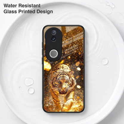 Vivo V50 5G Luxury Tiger Acrylic Glass Back Case
