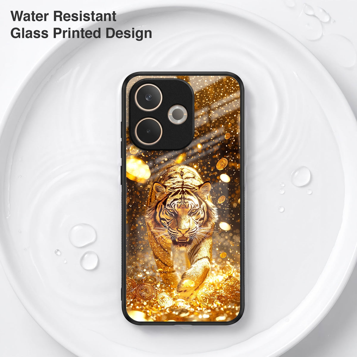 Oppo A5 Pro 5G Luxury Tiger Acrylic Glass Back Case