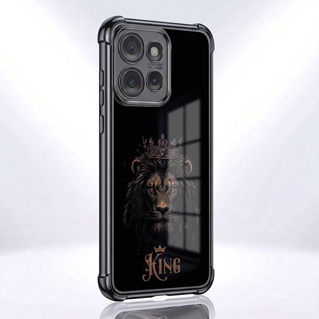 Motorola Edge 50 Neo 5G Premium Crowned Lion Airbags Printed Back Case