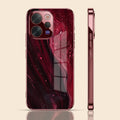 Vivo V70 5G Marble Burgundy Electroplated Glass Back Case