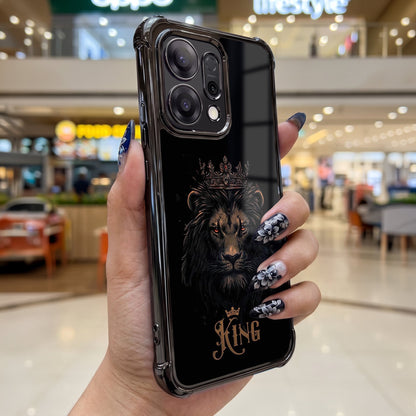 Oppo Reno 14 5G Premium Crowned Lion Airbags Printed Back Case
