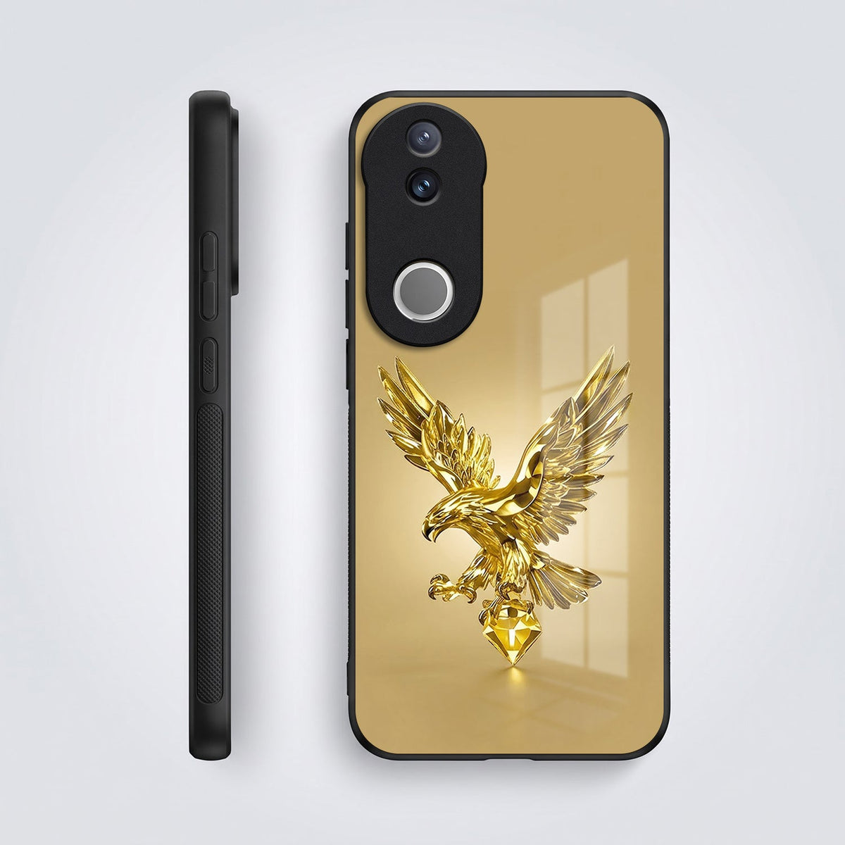 Vivo V50 5G Golden Eagle Acrylic Glass Back Case