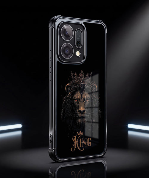 Oppo Reno 14 5G Premium Crowned Lion Airbags Printed Back Case