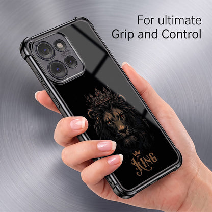 Motorola Edge 50 5G Premium Crowned Lion Airbags Printed Back Case