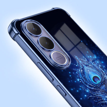 Vivo V70 FE 5G Premium Peacock Feather Airbags Printed Back Case
