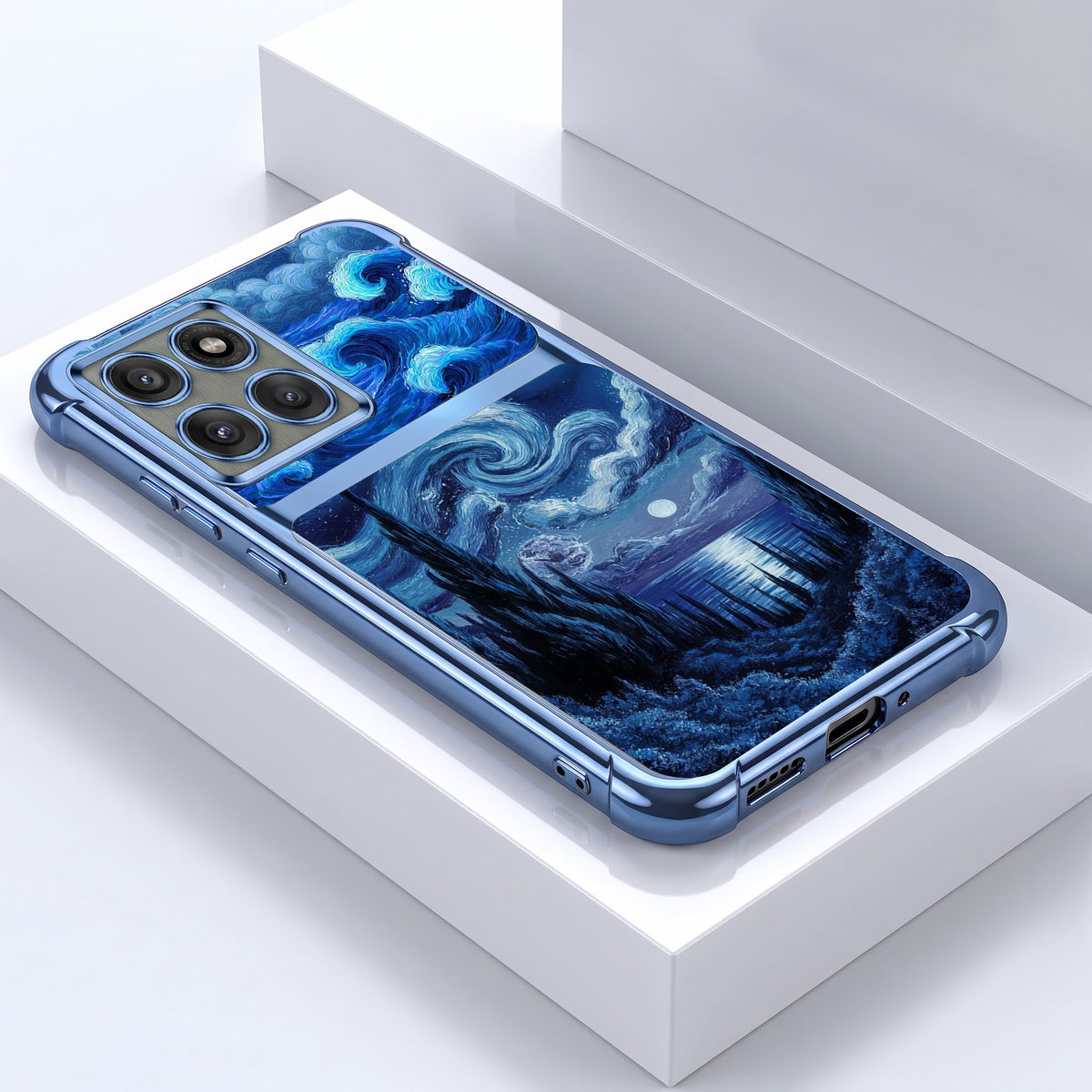 Motorola Edge 60 Pro 5G Midnight Ocean Dual-Tone Transparent Airbags Case