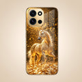 OnePlus Nord 6 5G Golden Horse Sparkle Gold Electroplated Glass Phone Back Case
