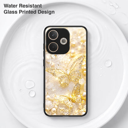 Oppo A5 Pro 5G Golden Butterfly Acrylic Glass Back Case