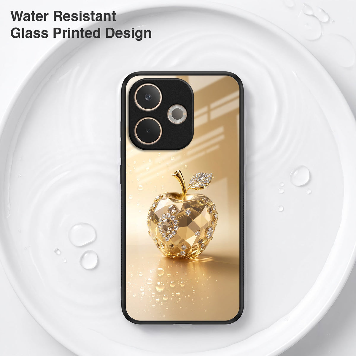 Oppo A5 Pro 5G Golden Apple Acrylic Glass Back Case