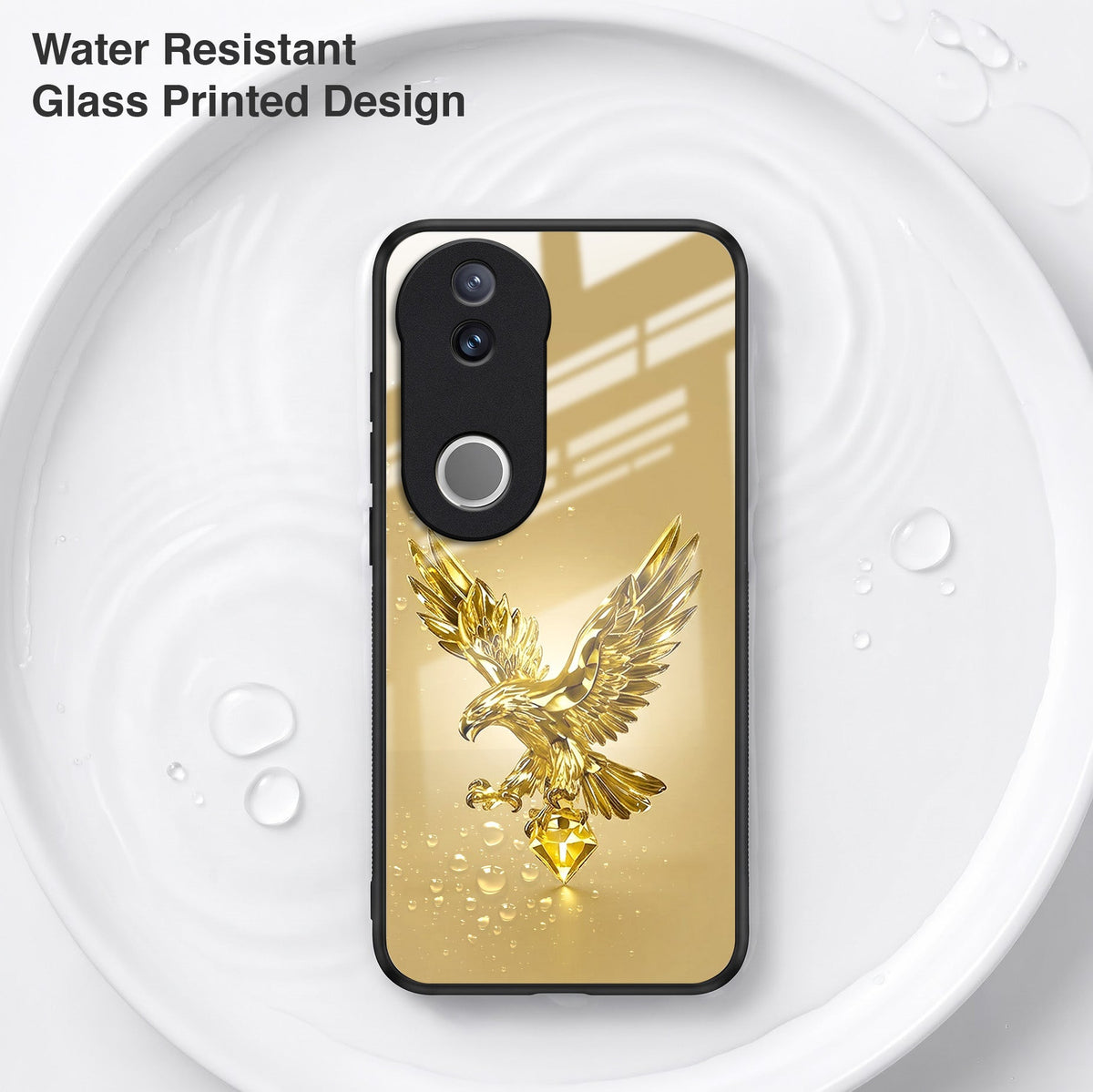 Vivo V50 5G Golden Eagle Acrylic Glass Back Case