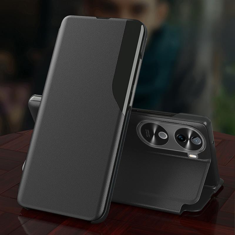 Vivo V40e 5G Luxury Half Window Leather Flip Case