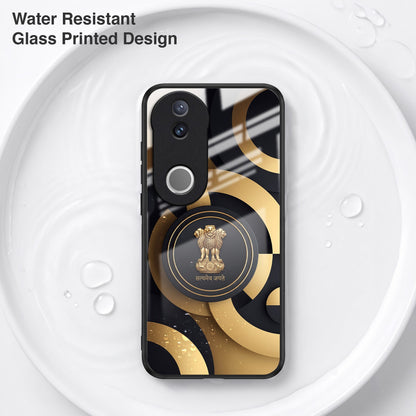 Vivo V50 5G Royal Emblem Acrylic Glass Back Case