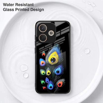 Oppo A5 Pro 5G Premium Peacock Feather Acrylic Glass Back Case