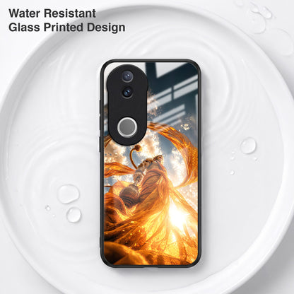 Vivo V50 5G Divine Hanuman Acrylic Glass Back Case