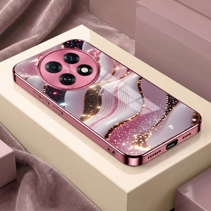 Oppo F31 Pro+ 5G Midnight Pearl Wave Pink Electroplated Glass Phone Back Case