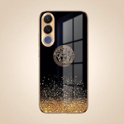 Vivo V70 FE 5G Medusa Head Gold Electroplated Glass Phone Back Case