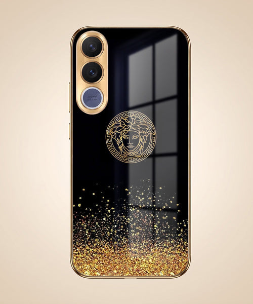 Vivo V70 FE 5G Medusa Head Gold Electroplated Glass Phone Back Case