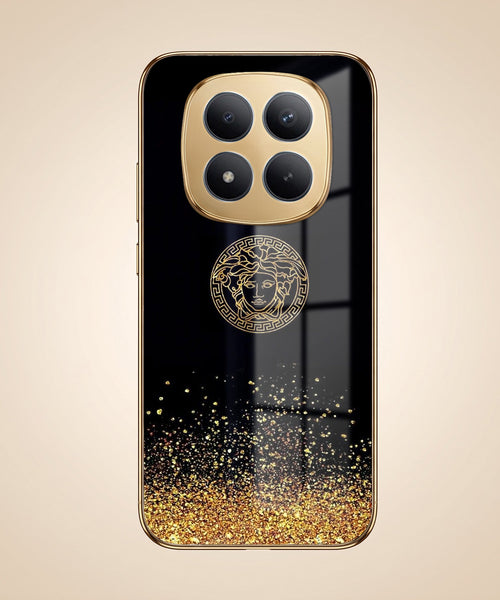 Redmi Note 15 Pro+ 5G Medusa Head Gold Electroplated Glass Phone Back Case