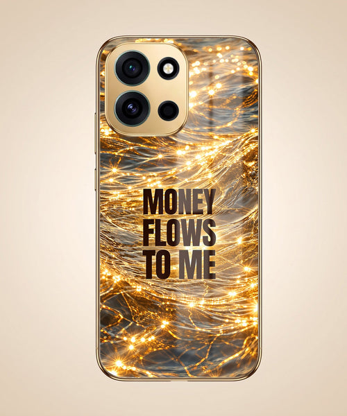 OnePlus Nord 6 5G Money Flows To Me Gold Electroplated Glass Phone Back Case