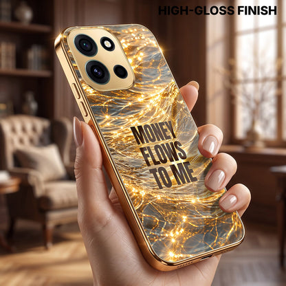OnePlus Nord 6 5G Money Flows To Me Gold Electroplated Glass Phone Back Case