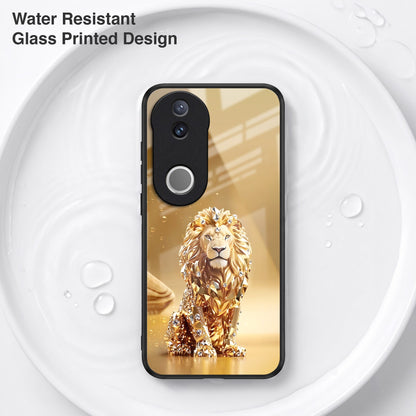 Vivo V50 5G Luxury Lion Acrylic Glass Back Case