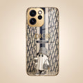 Oppo Reno 15 Pro Mini 5G Luxury Dior Gold Electroplated Glass Phone Back Case
