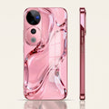 Vivo V40 Pro 5G Crystal Wave Energy Pink Electroplated Glass Phone Back Case