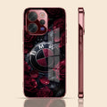 Vivo V70 5G BMW Logo Burgundy Electroplated Glass Back Case