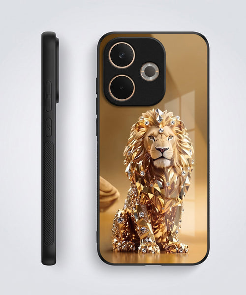 Oppo A5 Pro 5G Luxury Lion Acrylic Glass Back Case