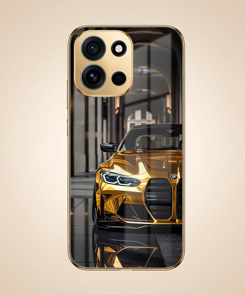 OnePlus Nord 6 5G Golden BMW Gold Electroplated Glass Phone Back Case