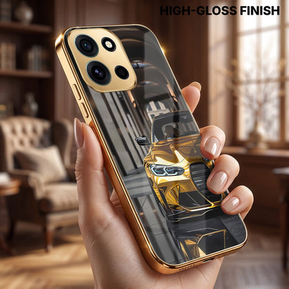 OnePlus Nord 6 5G Golden BMW Gold Electroplated Glass Phone Back Case