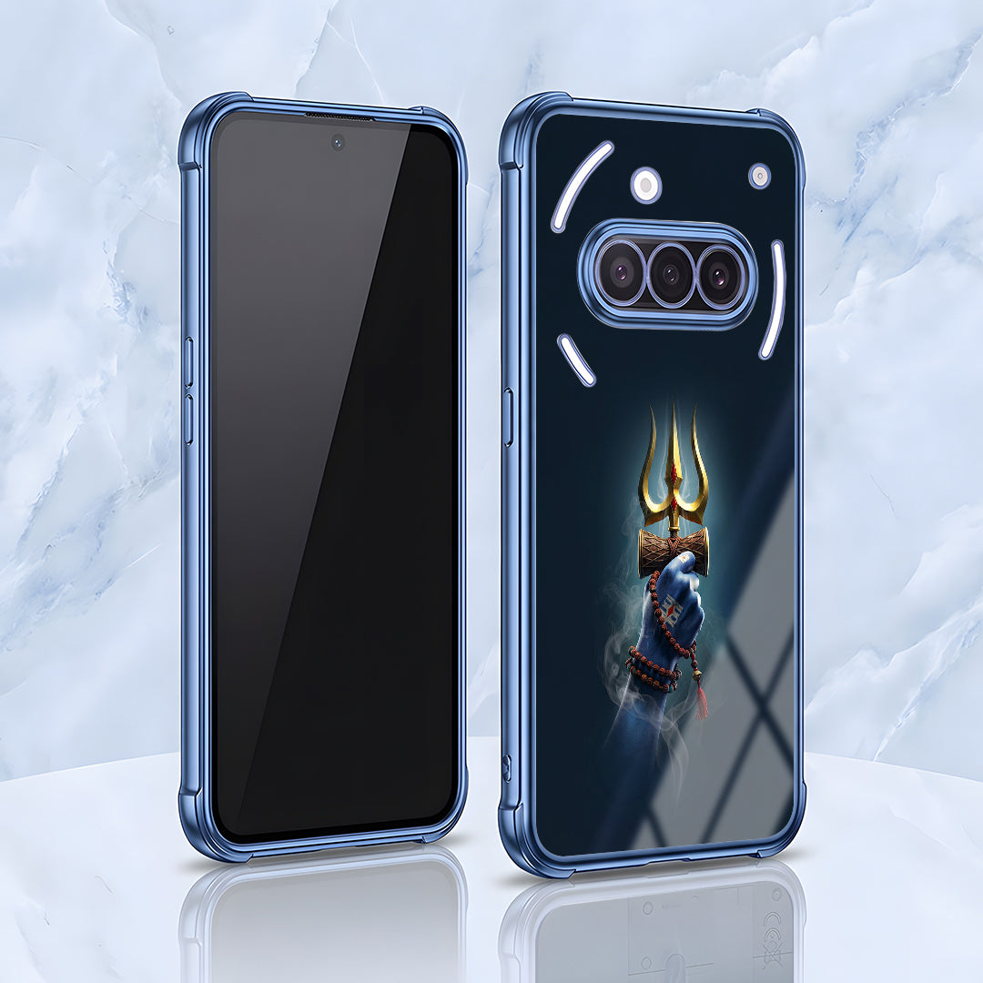 Nothing Phone 3a 5G Premium Golden Trishul Airbags Printed Back Case