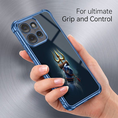 Motorola Edge 50 5G Premium Golden Trishul Airbags Printed Back Case